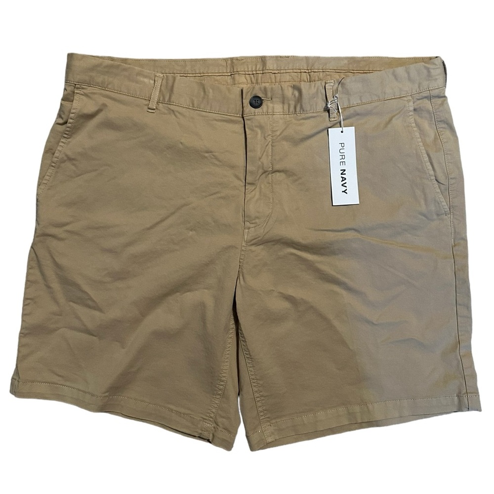 Pure Navy Khaki Tan Shorts Size 38 New With Tags - Picture 2 of 6